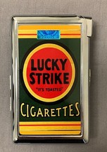 Lucky Strike Vintage Ad Image Cigarette Case with lighter ID Holder Wall... - $20.74