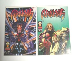 Araknis Issues #1 &amp; #4 Comic Book Lot 1995 Mushroom Comics NM (2 Books) - £3.90 GBP