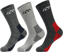 Men&#39;S Quarter Crew Socks, Full Cushioned Hiking Walking Socks, Innotree 3 Pack. - £29.98 GBP