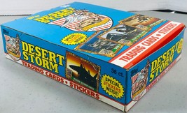 1991 Topps Desert Storm BOX- 36 Sealed Wax Packs - Trading Cards &amp; Stickers - £18.64 GBP