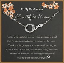 Mothers Day Gifts for My Boyfriend&#39;s Mom, 925 Sterling Silver Infinity Necklace - £20.93 GBP