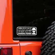 Alien Head - Area 51 Parking Permit Nevada Vinyl Decal Sticker | Custom ... - £5.22 GBP
