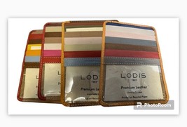 Lodis colorful RFID Protection Card Case Window ID Genuine Leather Walle... - $45.99