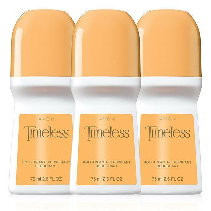 Primary image for Avon Timeless 2.6 Fluid Ounces Roll-On Antiperspirant Deodorant Trio Set