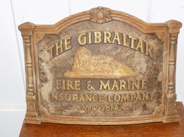 Vintage The Gibralter Fire &amp; Marine Insurance Company NY Sign - $1,547.76 MXN