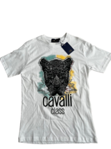 Cavalli Class Panther Print Tee White ( S ) - £71.63 GBP