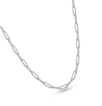 925 Sterling Silver Clasp 2.5/3/4/5mm Paperclip Chain - £60.24 GBP