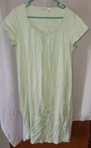 Womens VTG Charter Club Intimates Large Green Night Gown 100% Cotton - $11.99