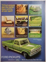 1973 Print Ad Ford Pickup Trucks Green Rides Like a Car - £9.13 GBP