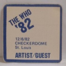 THE WHO / PETE TOWNSHEND - ORIGINAL ST. LOUIS 1982 CLOTH SHOW BACKSTAGE ... - £11.80 GBP