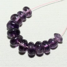 12pcs Natural Amethyst Rondelle Beads Loose Gemstone 12.10cts Size 5mm To 6mm - £3.11 GBP