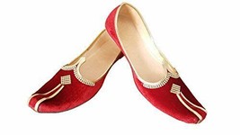 Mens Jutti Mojari Khussa Indian ethnic Wedding Flat Shoes US size 8-12 VMS - $32.13