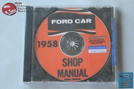 1958 Ford Car Shop Repair Manual CD Rom Disc PDF New - £28.09 GBP