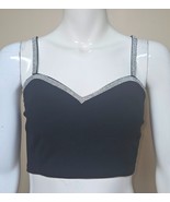 SINCERELY JULES Black With Rhinestones Crop Top Size Med NEW - €11,85 EUR