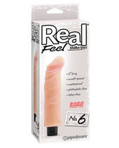 Real Feel No. 6 Long 8&quot; Vibe Waterproof - Mutli-speed Flesh - £23.17 GBP
