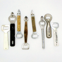 Beer Bottle Openers lot Of  7- Assorted Styles and Logos Companies Germa... - $139.46 MXN