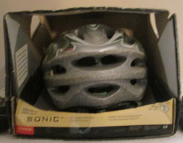 NEW Bontrager SONIC ELITE SERIES Helmet SILVER / GREEN STRIPPING - 56 - ... - £46.24 GBP