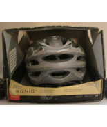NEW Bontrager SONIC ELITE SERIES Helmet SILVER / GREEN STRIPPING - 56 - ... - £46.23 GBP