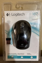 Logitech M187 Wireless Mini Mouse Pocket Portable Sized Black - £14.30 GBP