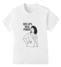 Red Lips, Real Power Womens Short Sleeve Shirts - $14.99