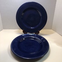 Corsica Tabletops 2 Dinner Plates Navy Blue 11.25&quot; Gallery Unlimited - $19.79
