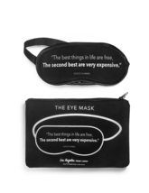 The best things in life are... eye mask and pouch Black Los Angeles Trading Co.  - £12.53 GBP