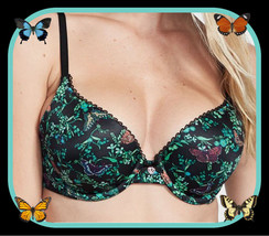 38C 38D Black Butterfly Body by Victorias Secret Perfect Shape PushUP UW Bra - £31.96 GBP