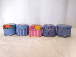 Disney Winnie The Pooh Set of 5 Scented Candles Decorative Tins RARE - £11.70 GBP