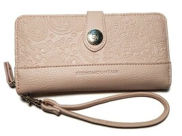 NWT $68 STONE MOUNTAIN Paisley Embossed Blush Beige SLG Wristlet Wallet - $34.99