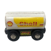 Brio Wooden Railway Train Engine Fuel Wagon Shell Gas Car - $59.39