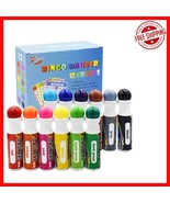 12 Pack Jumbo Dot Markers with Quick Drying Ink - Perfect for Bingo Fun - $37.17 CAD