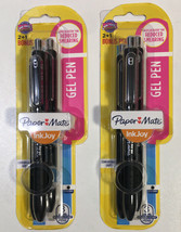 Lot of 2, Papermate Inkjoy Gel Pens Black 0.07mm Medium Point - 3 Pack Each - £4.78 GBP