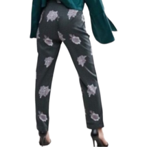 Love &amp; Other Things Womens Flared Pants Trousers Green Floral Pockets 12... - £22.41 GBP