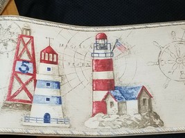 S.A. Maxwell Co. Ready Pasted Vinyl Wallpaper Border Lighthouse Nautical... - $27.67