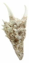 Ebros Large Gothic Tribal Stencil Art Horned Dragon Skull Wall Decor Or Statue - £52.76 GBP