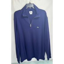 Lacoste Men Sweater Pullover Jacket 1/4 Zip Side Pockets Purple Size 8 X... - £31.12 GBP