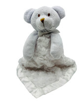 Blankets &amp; Beyond White Bear Baby Lovey Security Blanket Satin Back - $19.62