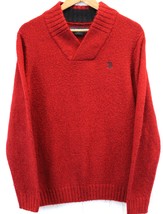 US Polo Assn Mens S Sweater Shawl Collar Red Pull Over Chunky Grandpa Coastal  - £14.66 GBP
