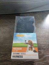 Ruffin&#39; It Quadlock Buckle Dog Harness MEDIUM 20&quot; to 28&quot;  BLACK NEW - £15.37 GBP