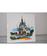 Vintage Walt Disney World Productions Cinderella Castle Ceramic Tile Hot... - $13.58