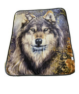 Northwest Wolf Variant 2 Animal Print Reversible Throw Plush Blanket 60”... - £28.12 GBP