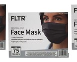 FLTR General Use Disposable Face Mask Black 75 Count Pack of 3 - $15.79