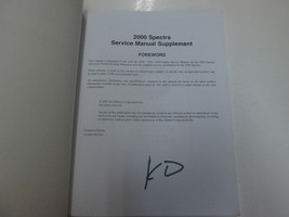 2000 Kia Spectra Service Manual Supplement WRITING MINOR STAINS FACTORY OEM - £21.16 GBP