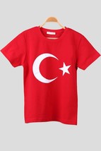 Kids T-Shirt Turkish Flag Red (10-12 Ages) - $17.63