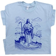 Surfing Jesus T Shirt Cool Retro Surf Shirt Vintage Christian Surfer Men... - £16.01 GBP