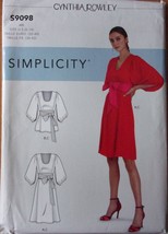 Simplicity Misses Dress &amp; Top With Belt Size 6-14 #S9098 Uncut - £4.78 GBP