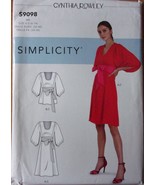 Simplicity Misses Dress &amp; Top With Belt Size 6-14 #S9098 Uncut - £4.71 GBP