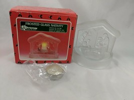 Christmas Around the World Frosted Glass Nativity Tealight Candle Holder - $8.95