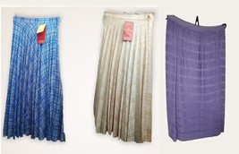 Skirt Long Jersey 40 42 Ita Vintage Original Ages 70 Blue Beige Violet - £29.70 GBP