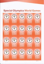 Los Angeles Apr 2015 Special Olympics World Games   20 (Usps) Forever Stampsheet - $19.95
